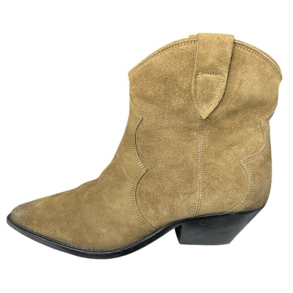 Isabel Marant Women’s Dewinna Green Suede Western Cowgirl Size 38 US 7.5 - Picture 3 of 12